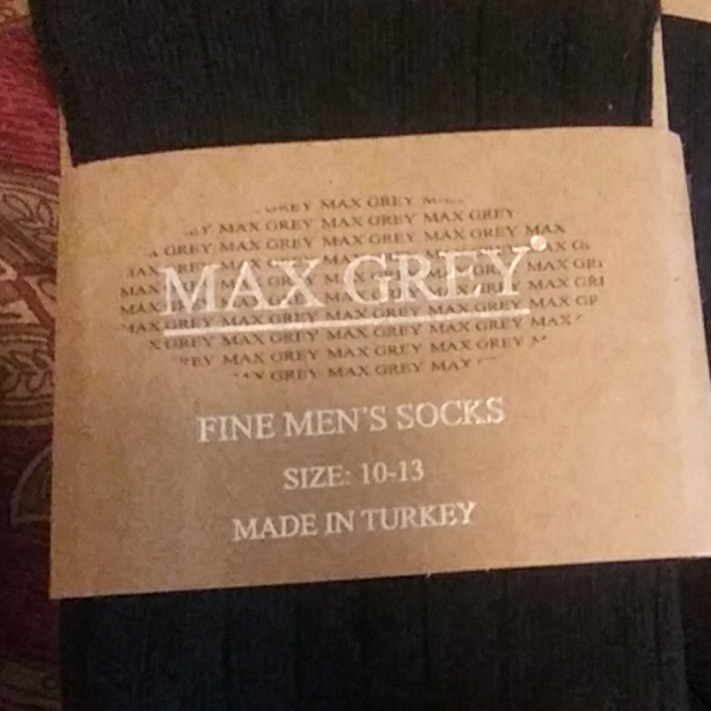 Max Grey fine. Men dress socks